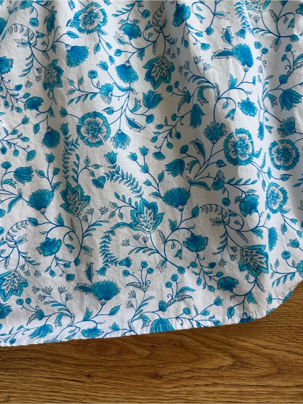 Draper James Carrie Blue White Smocked Midi Floral Sundress L - Picture 10 of 12
